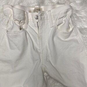 Madewell White High-Waisted straight leg Jeans
